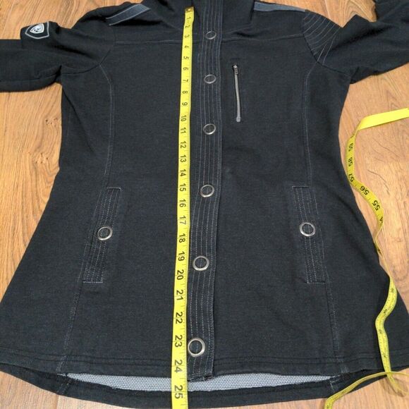 Kuhl Krush Womens Cotton Blend Button Up Jacket Size S Black Stretch Streetwear - Picture 11 of 13